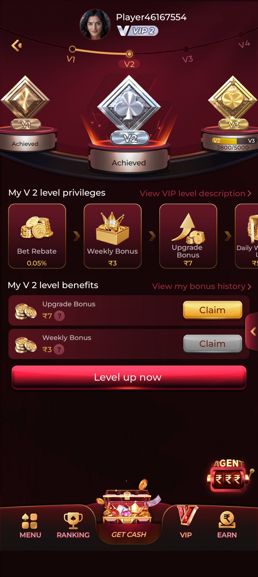 IC7 Game app game lobby showing available titles