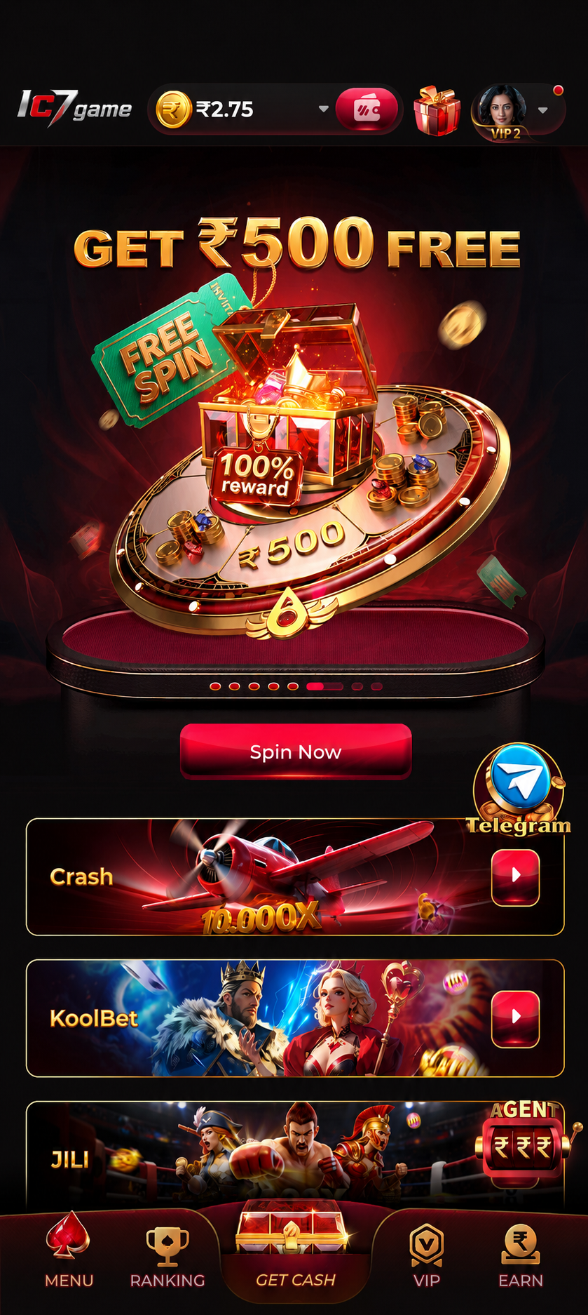 IC7 Game app game detail screen